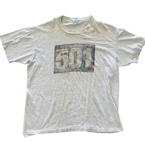 VTG Levi’s 501 No Matter Where You Go We Rule Jeans Graphic Tee Size XL